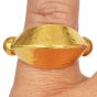 Vintage Ilias Lalaounis 22K Gold Hammered Dome Statement Ring|Dover Jewelry|
