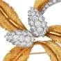 Vintage 6.46cttw Diamond 18K Gold Corn Stalk Flair Brooch|Dover Jewelry|