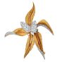 Vintage 6.46cttw Diamond 18K Gold Corn Stalk Flair Brooch|Dover Jewelry|