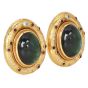 1970S Peridot 18K Gold Cabochon Textured Statement Earrings|Dover Jewelry|