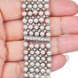 Estate 3.00cts Diamond Pearl 18K Gold Multi Row Bar Link Wrap Bracelet|Dover Jewelry|