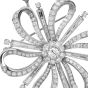  Estate 4.32 Cts Diamond 14K White Gold Flower Brooch Pendant |Dover Jewelry|