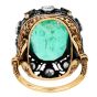 Vintage Buccellati Colombian Emerald 8.30cts Diamond 18K Gold Cocktail Ring|Dover Jewelry|