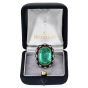 Vintage Buccellati Colombian Emerald 8.30cts Diamond 18K Gold Cocktail Ring|Dover Jewelry|
