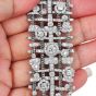 CHANEL Tweed de Chanel 12.0cts Diamond 18K Gold Wrap Bracelet  |Dover Jewelry|