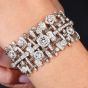 CHANEL Tweed de Chanel 12.0cts Diamond 18K Gold Wrap Bracelet  |Dover Jewelry|