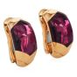 Estate BVLGARI Pink Tourmaline Cabochon 18K Gold Clip-On Earrings|Dover Jewelry|
