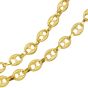 Vintage Retro Textured 18K Gold Fancy Link Necklace 41.8 Grams