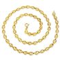 Vintage Retro Textured 18K Gold Fancy Link Necklace 41.8 Grams