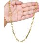 Vintage Retro Textured 18K Gold Fancy Link Necklace 41.8 Grams