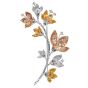 Estate 5.90 carats Fancy Color Diamond 18K Gold Tulip Flower Brooch|Dover Jewelry|