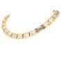 Estate 4.68ctts Diamond 18K Two Tone Oval Link Choker Necklace