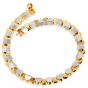 Estate 4.68ctts Diamond 18K Two Tone Oval Link Choker Necklace