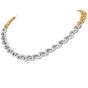 Estate 5.08cts Diamond 18K Two Tone Fancy Link Statement Choker Necklace