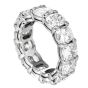 GIA 10.40cttw Cushion Cut Diamond Platinum Eternity Band|Dover Jewelry|