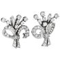 Vintage 6.10cts Diamond Platinum Flower Bouquet Bridal Earrings|Dover Jewelry|