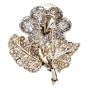 Buccellati Vintage GIA Natural Pearl Diamond 18K Gold Flower Brooch Pin|Dover Jewelry|