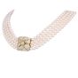 Mikimotto 7.57cts Diamond Pearl 18K Gold Layered Flower Necklace|Dover Jewelry|