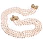Mikimotto 7.57cts Diamond Pearl 18K Gold Layered Flower Necklace|Dover Jewelry|