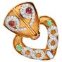 Estate Diamond 7.40cts Multi Gemstone 18K Gold Doorknocker Clip-On Statement Earrings |Dover Jewelry|