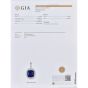 GIA Certified Tanzanite 55.64carats Diamond 18K White Gold Collectors Pendant|Dover Jewelry|