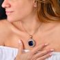 GIA Certified Tanzanite 55.64carats Diamond 18K White Gold Collectors Pendant|Dover Jewelry|