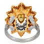 Vintage Buccelati Fancy Yellow Diamond 18K Gold Marquise Cocktail Ring|Dover Jewelry|