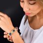 Italian cabochon Sapphire Diamond 18K Gold  Bangle Bracelet|Dover Jewelry|