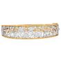 Vintage Diamond 18K Two Tone Gold Floral Lace Bangle |Dover Jewelry|