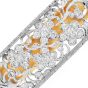 Vintage Diamond 18K Two Tone Gold Floral Lace Bangle |Dover Jewelry|