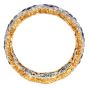 Vintage Buccellati Diamond Sapphire Ruby 18K Gold Floral Eternity Ring|Dover Jewelry|