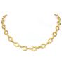 Vintage 18K Gold Textured Oval Link Toggle Chain Necklace|Dover Jewelry|
