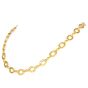 Vintage 18K Gold Textured Oval Link Toggle Chain Necklace|Dover Jewelry|