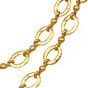 Vintage 18K Gold Textured Oval Link Toggle Chain Necklace|Dover Jewelry|