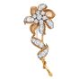 Van Cleef & Arpels 3.5 carats Diamond 18K Gold Flower Lapel Brooch