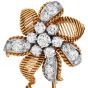 Van Cleef & Arpels 3.5 carats Diamond 18K Gold Flower Lapel Brooch