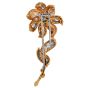 Van Cleef & Arpels 3.5 carats Diamond 18K Gold Flower Lapel Brooch
