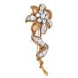 Van Cleef & Arpels 3.5 carats Diamond 18K Gold Flower Lapel Brooch