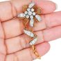 Van Cleef & Arpels 3.5 carats Diamond 18K Gold Flower Lapel Brooch