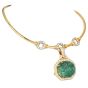 David Webb GIA 68.75 carat Carved Emerald Diamond 18K Pendant Necklace|Dover Jewelry|