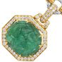 David Webb GIA 68.75 carat Carved Emerald Diamond 18K Pendant Necklace|Dover Jewelry|