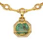 David Webb GIA 68.75 carat Carved Emerald Diamond 18K Pendant Necklace|Dover Jewelry|