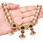 Vintage Pearl Precious Gemstone 18K Gold Statement Necklace|Dover Jewelry|