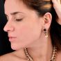 Vintage Precious Gemstone Pearl 18k Gold Statement Drop Earrings|Dover Jewelry|
