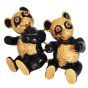 Vintage 18K Yellow Gold Black Enamel Dancing Bear Brooch|Dover Jewelry|