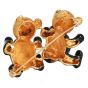 Vintage 18K Yellow Gold Black Enamel Dancing Bear Brooch|Dover Jewelry|