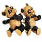 Vintage 18K Yellow Gold Black Enamel Dancing Bear Brooch|Dover Jewelry|