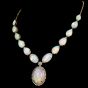 Opal Diamond 14K Gold Cabochon Drop Necklace|Dover Jewelry|