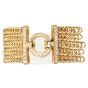 18K Yellow Gold Diamond Multi-Row Curb Chain Bracelet