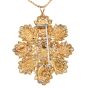 Vintage Coral Diamond 18K Gold Large Floral Brooch Pendant|Dover Jewelry|